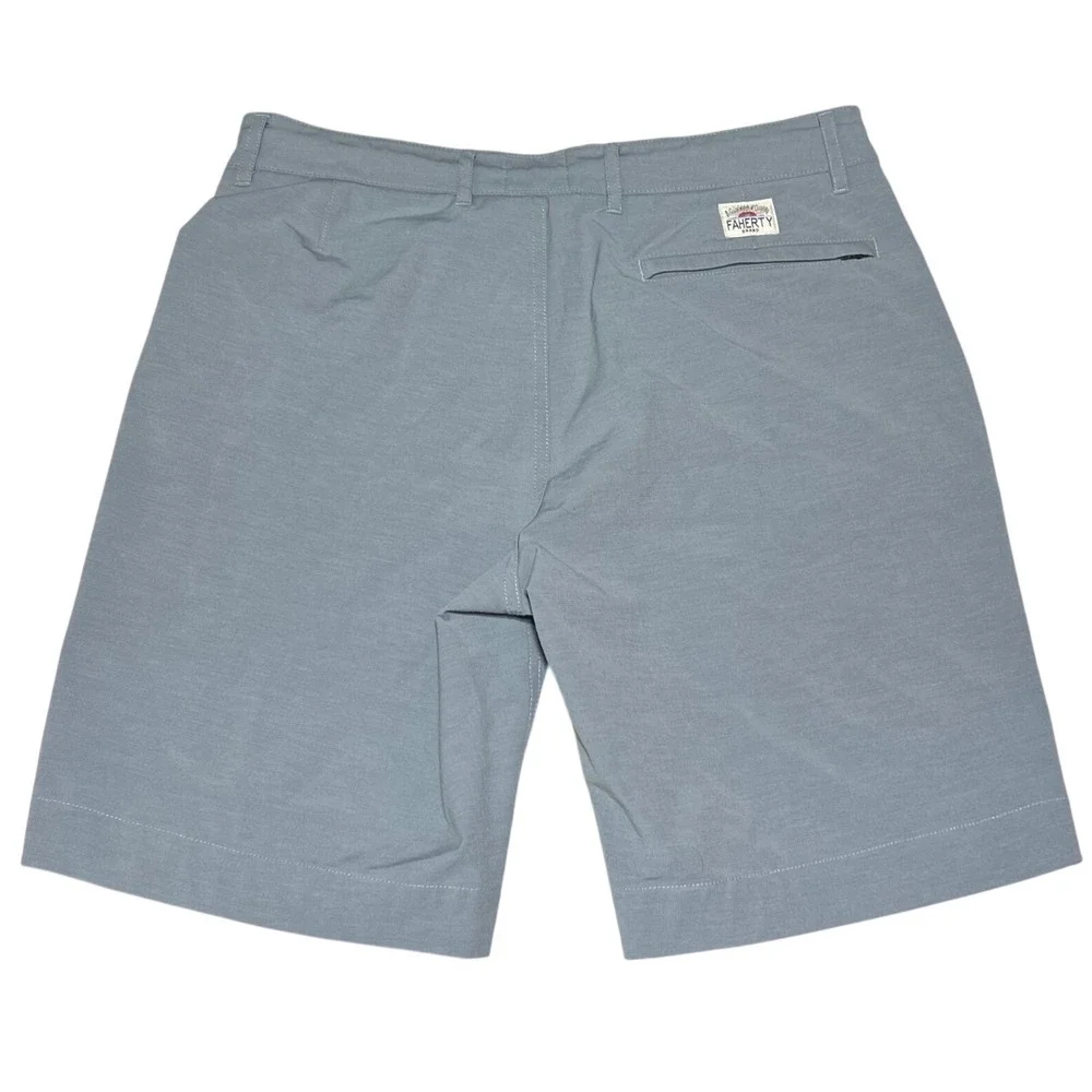 Faherty All Day Shorts Mens 31 Grey Recycled Stretch Hybrid Performance Water